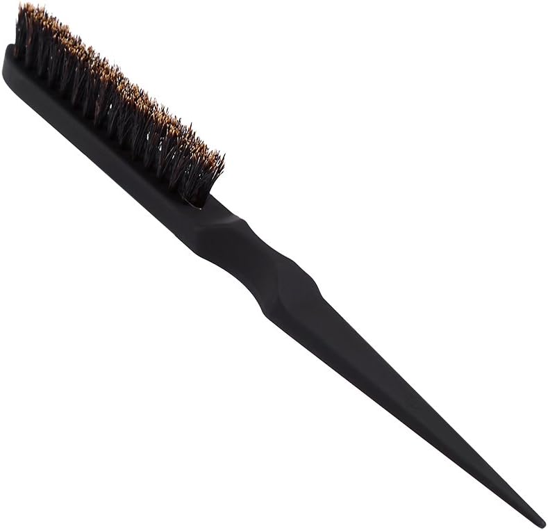 woobles Teasing Hair Brush, Professional Salon Combing Hairbrush Barber Tools(Black) - Image 1